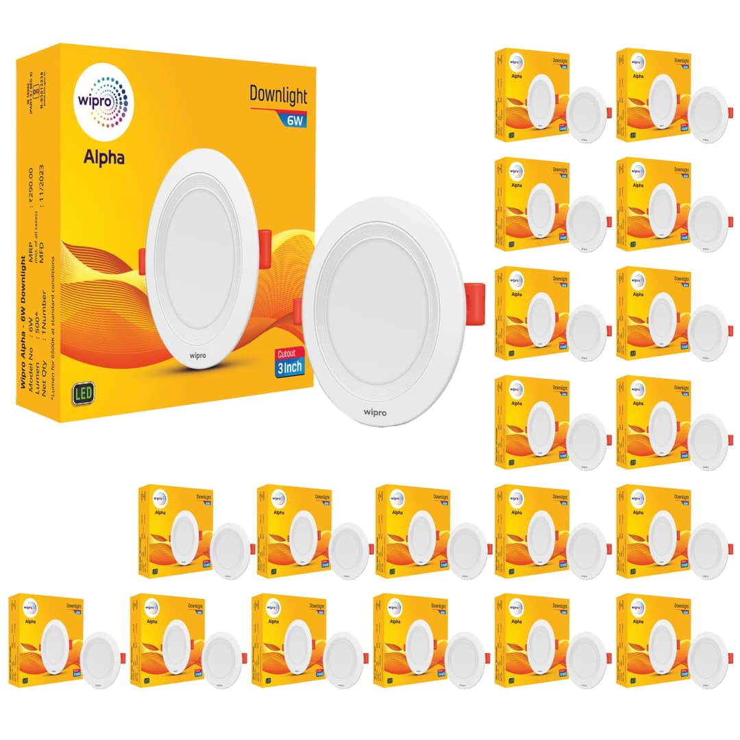 Wipro 6W Alpha Junction Box Downlight (Pack of 20)