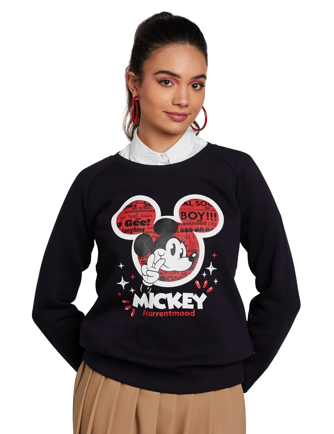 Amazon Brand - Symbol Women's Round Neck Sweatshirt