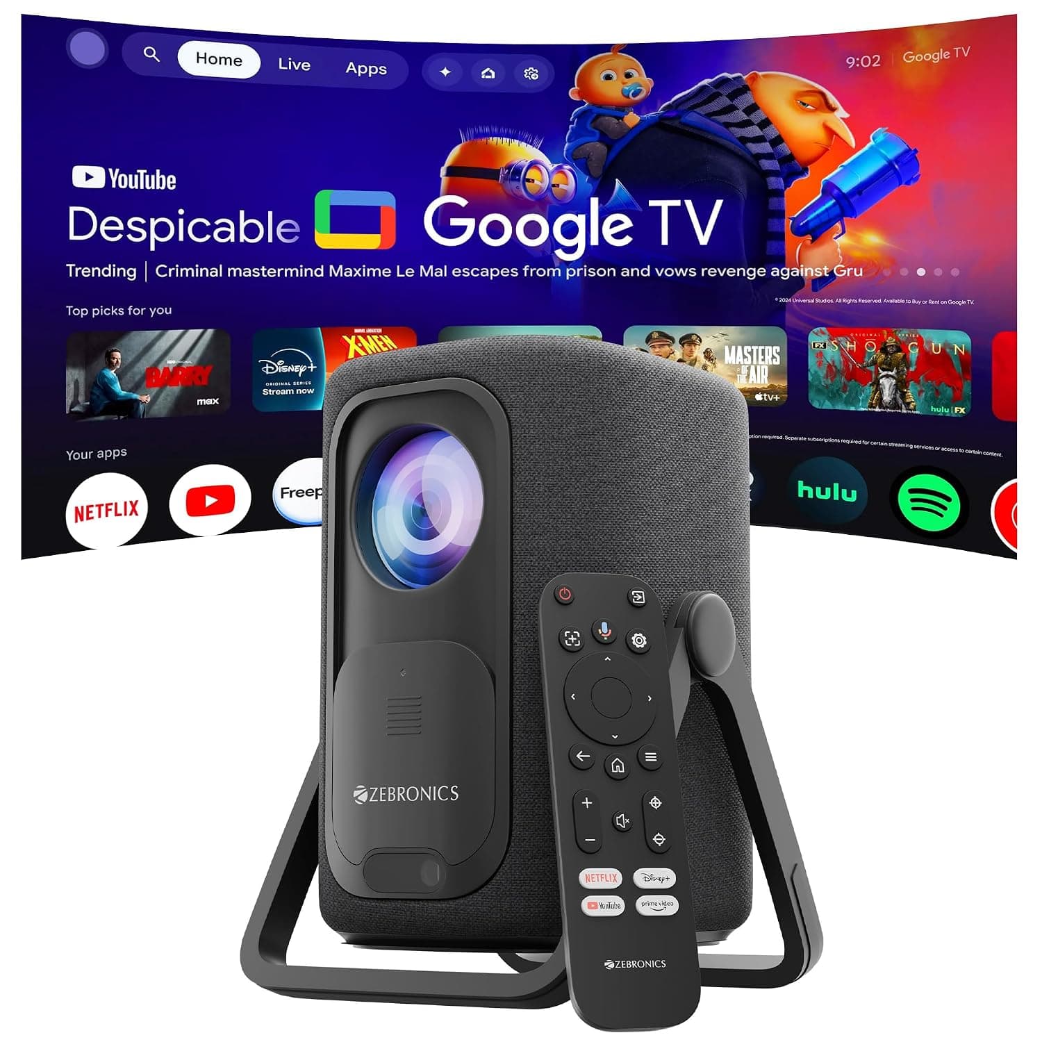 Zebronics PixaPlay 77G Google TV Projector