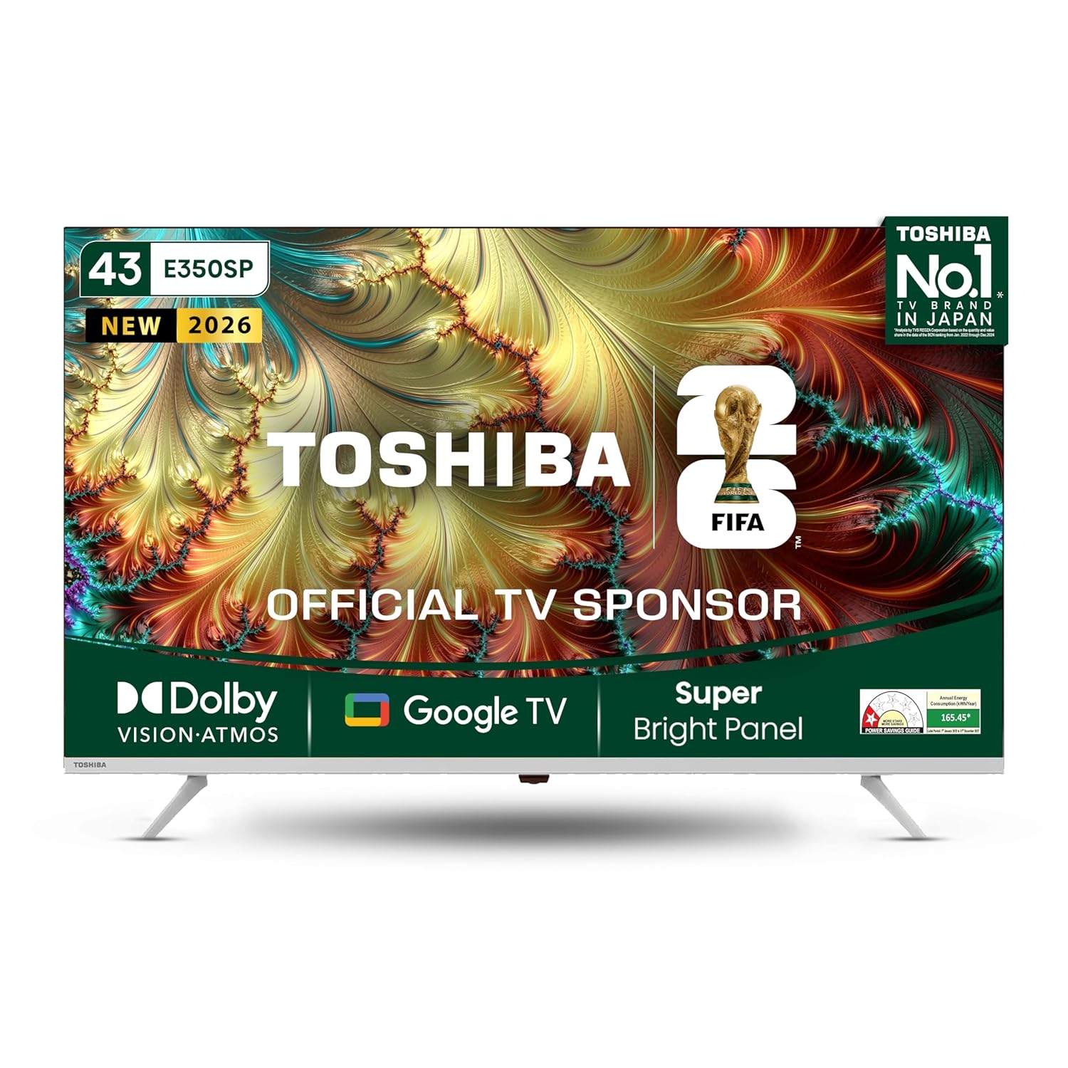 Toshiba 108 cm (43 inches) E350SP Series 4K Ultra HD Smart LED Google TV 43E350SP