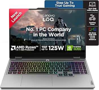 Lenovo LOQ Gaming Laptop Ryzen 7 RTX 5060 16GB 512GB