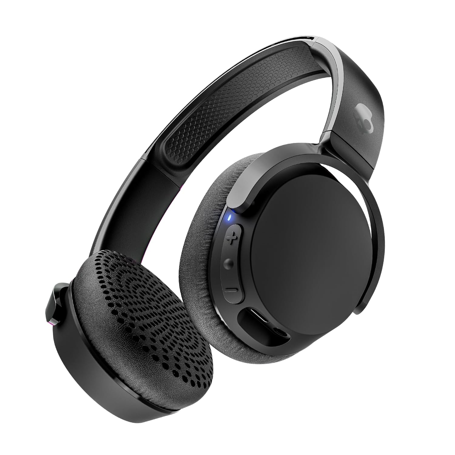 Skullcandy Riff 2 On-Ear Wireless Headphones, 34 Hr Battery, Microphone, Works with iPhone Android and Bluetooth Devices - Black
