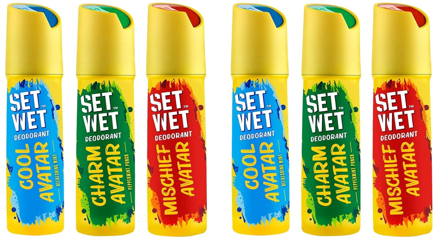Set Wet Deodorant Spray Combo (Pack of 6, 150ml Each)