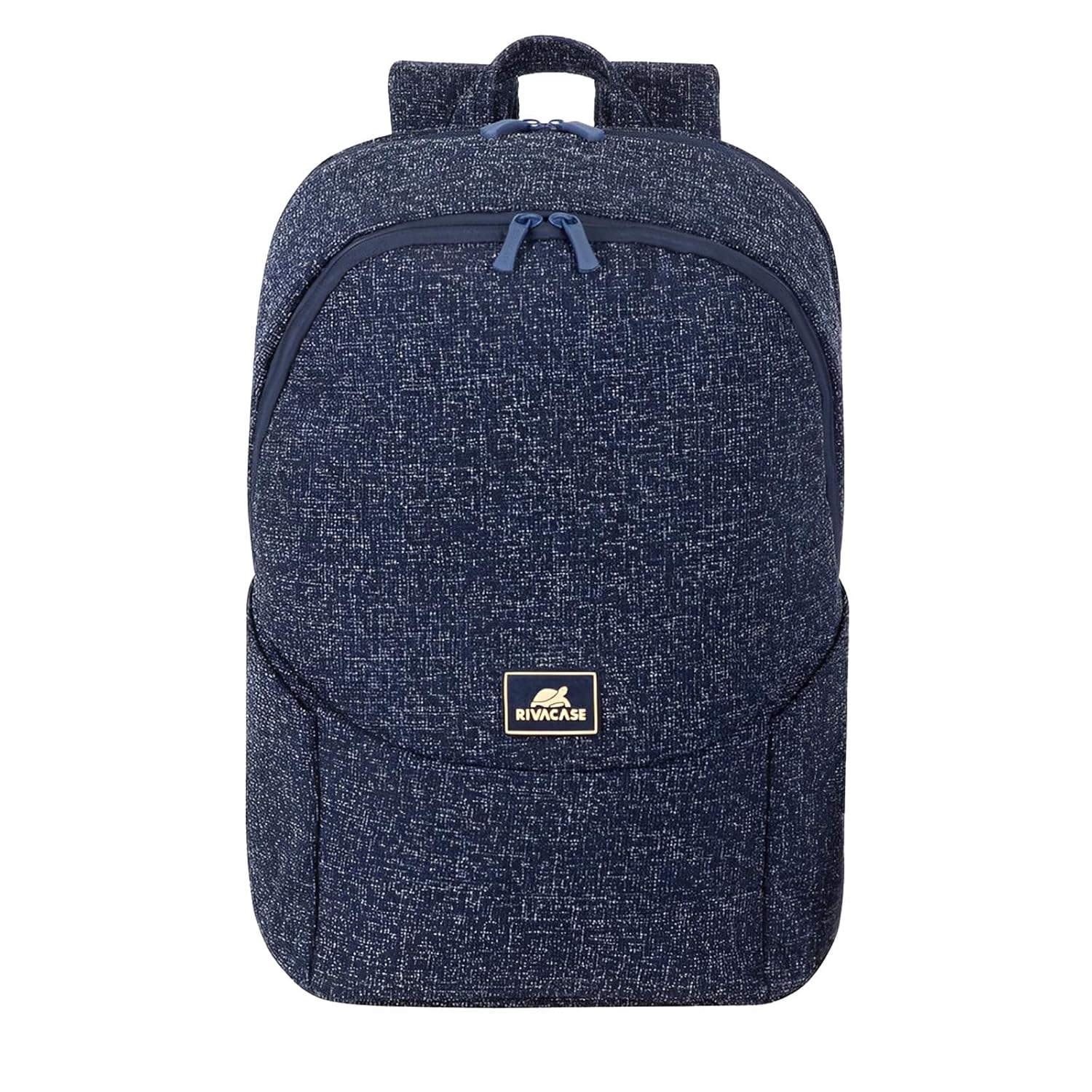 RivaCase Anvik Lightweight Urban Backpack 7962 Water Resistant Tweed Fabric Dual Zipper Backpack 2 Main Compartments Bottle Pocket Accessories Pockets Padded Shoulder Strap fits Laptops Upto 15.6"