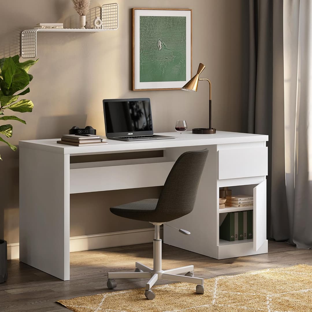 Wakefit Camus Study Table with Bookshelf and Cabinet