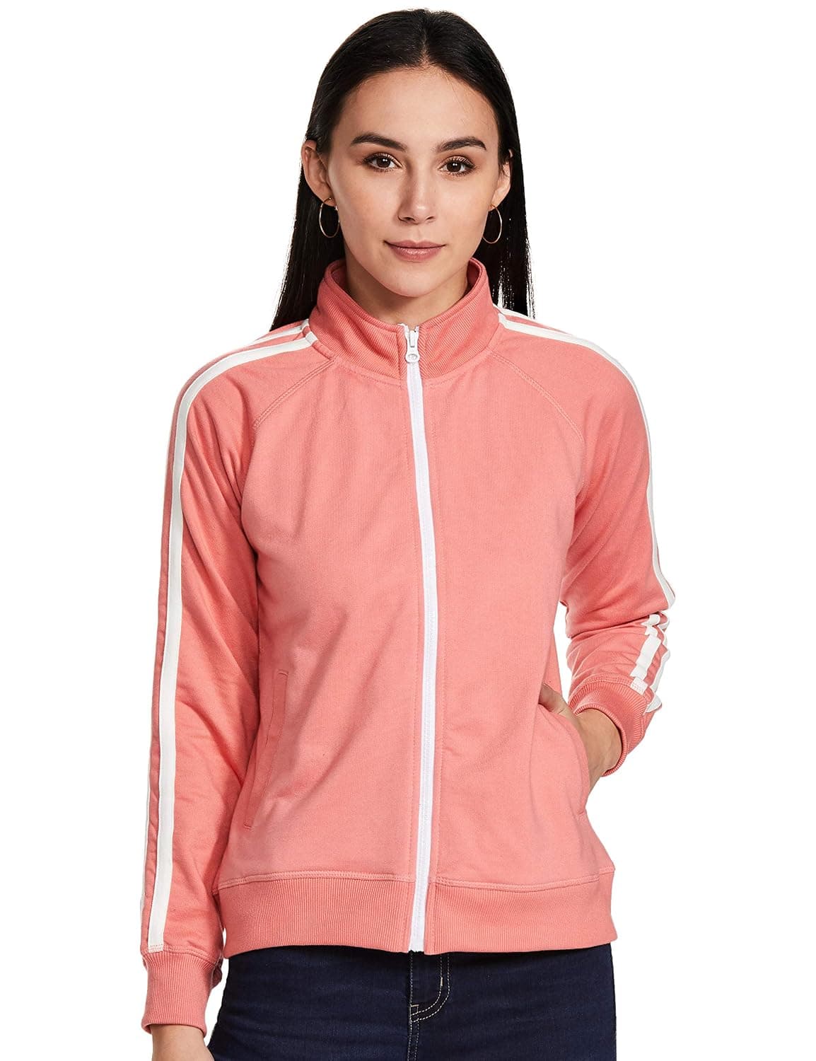 Amazon Brand - Symbol Women's Cotton Blend High Neck Sweatshirt