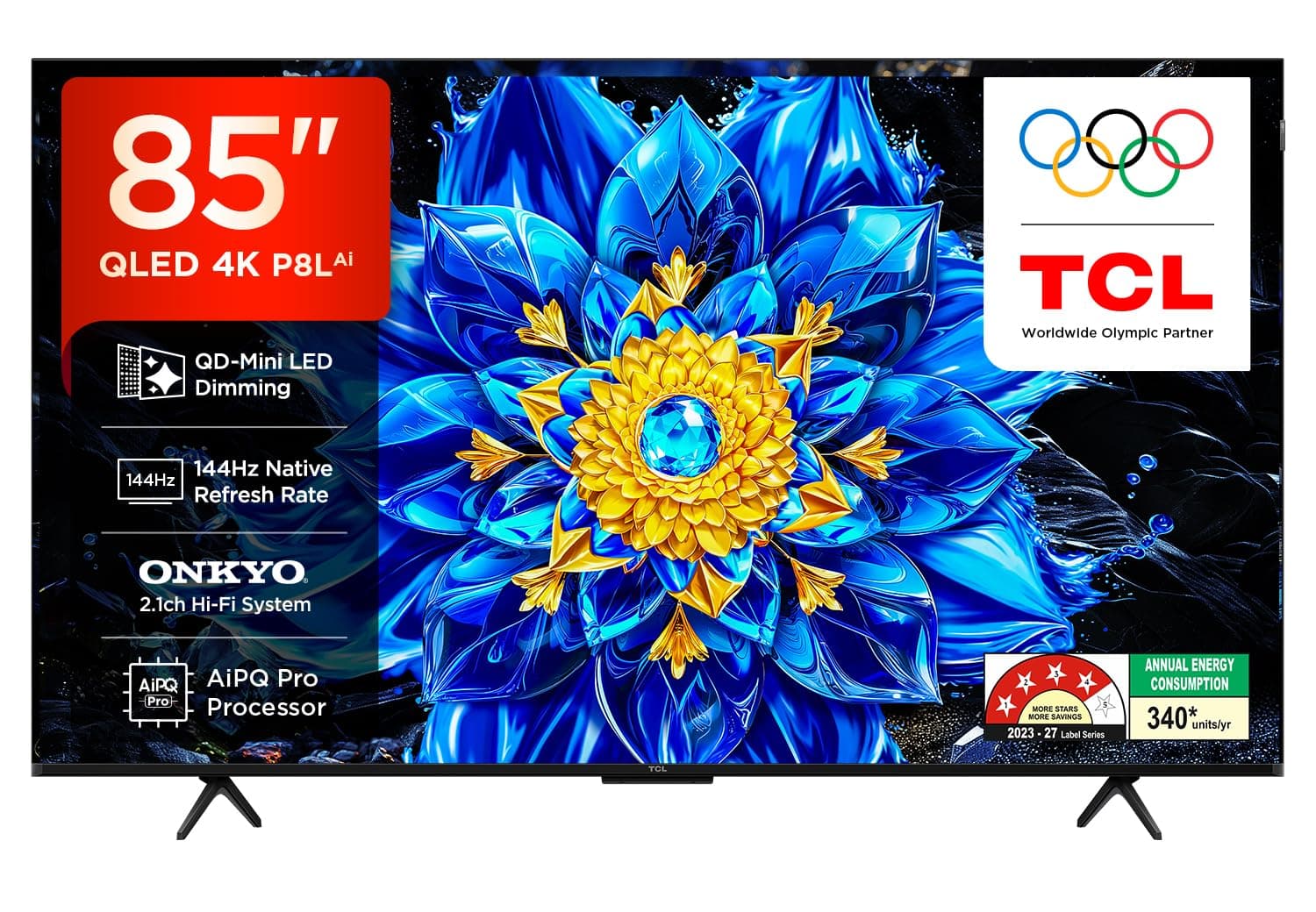 TCL 85-inch 4K UHD QD-MiniLED Smart Google TV 85P8L