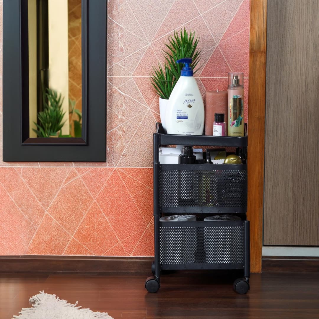 Cello Kitchen Pro 2-Tier Trolley with Wheels