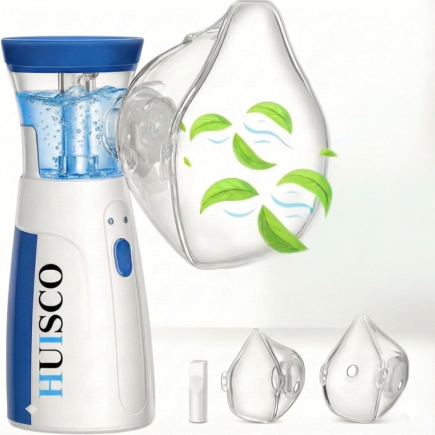 Portable Mesh Nebulizer for Adults and Kids Travel and Household Use, Handheld Mesh Nebulizer for Breathing Problems, Personal Inhalers for Cold and Cough Dry Cough - Quick Relief, Wireless Vaporizer Machine With Respiratory Mask And Inhaler