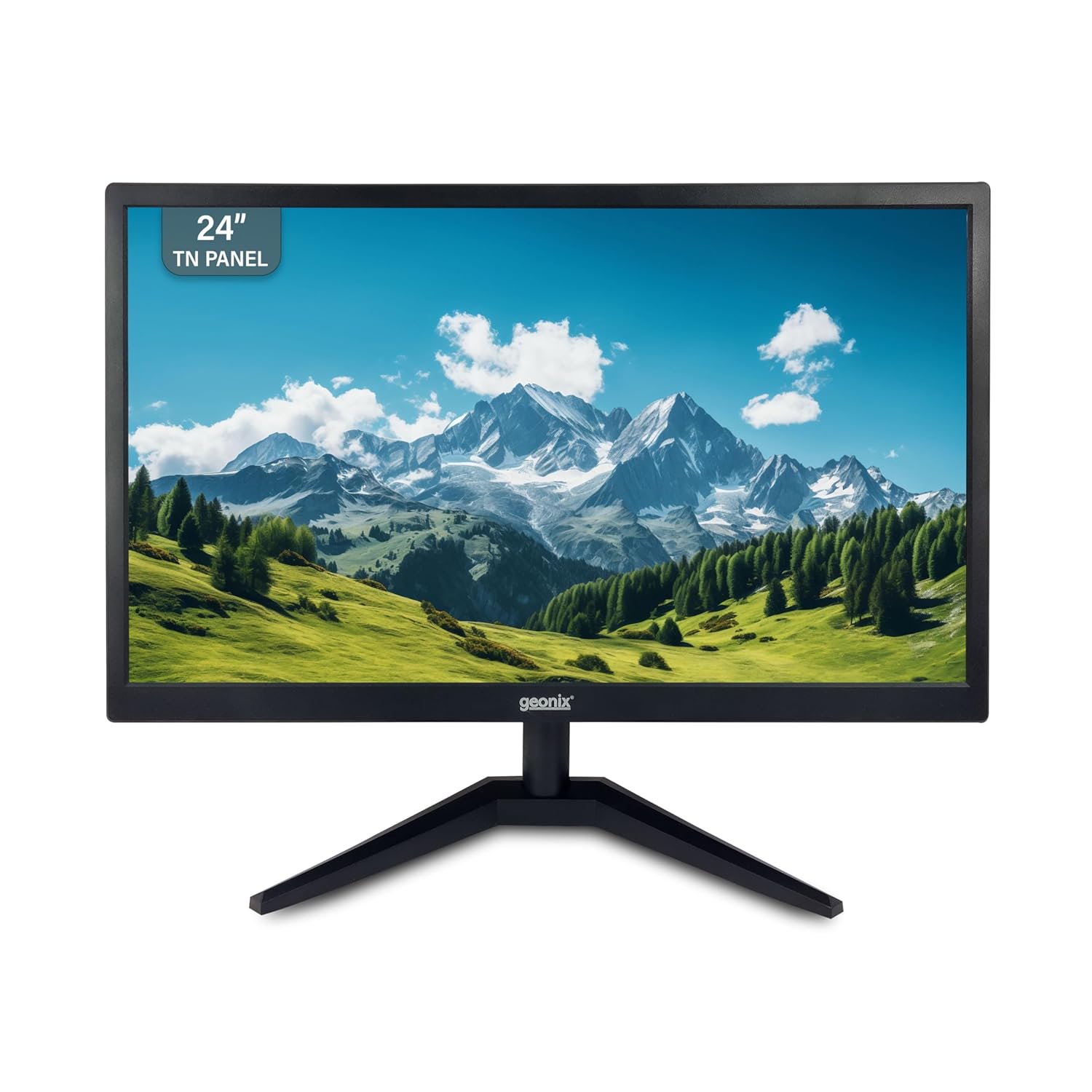 GEONIX 24 Inch PC Monitor | TFT | Full HD 1920 x 1080 Pixels | Display Output VGA & HDMI | with LED Back Light Technology | 3 Years Warranty