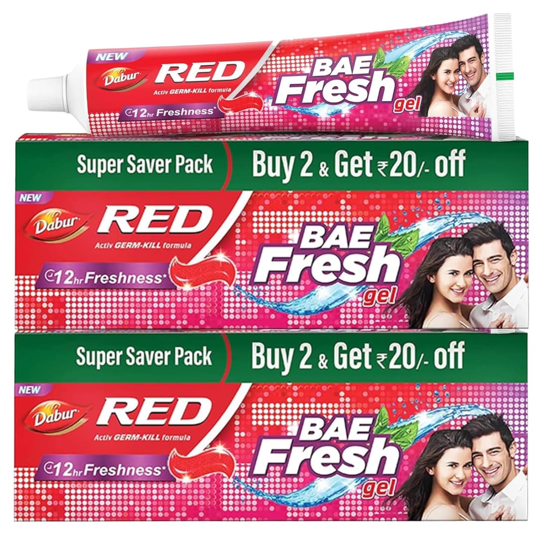 Dabur Red Bae Fresh Gel Toothpaste 600g (300g x 2)