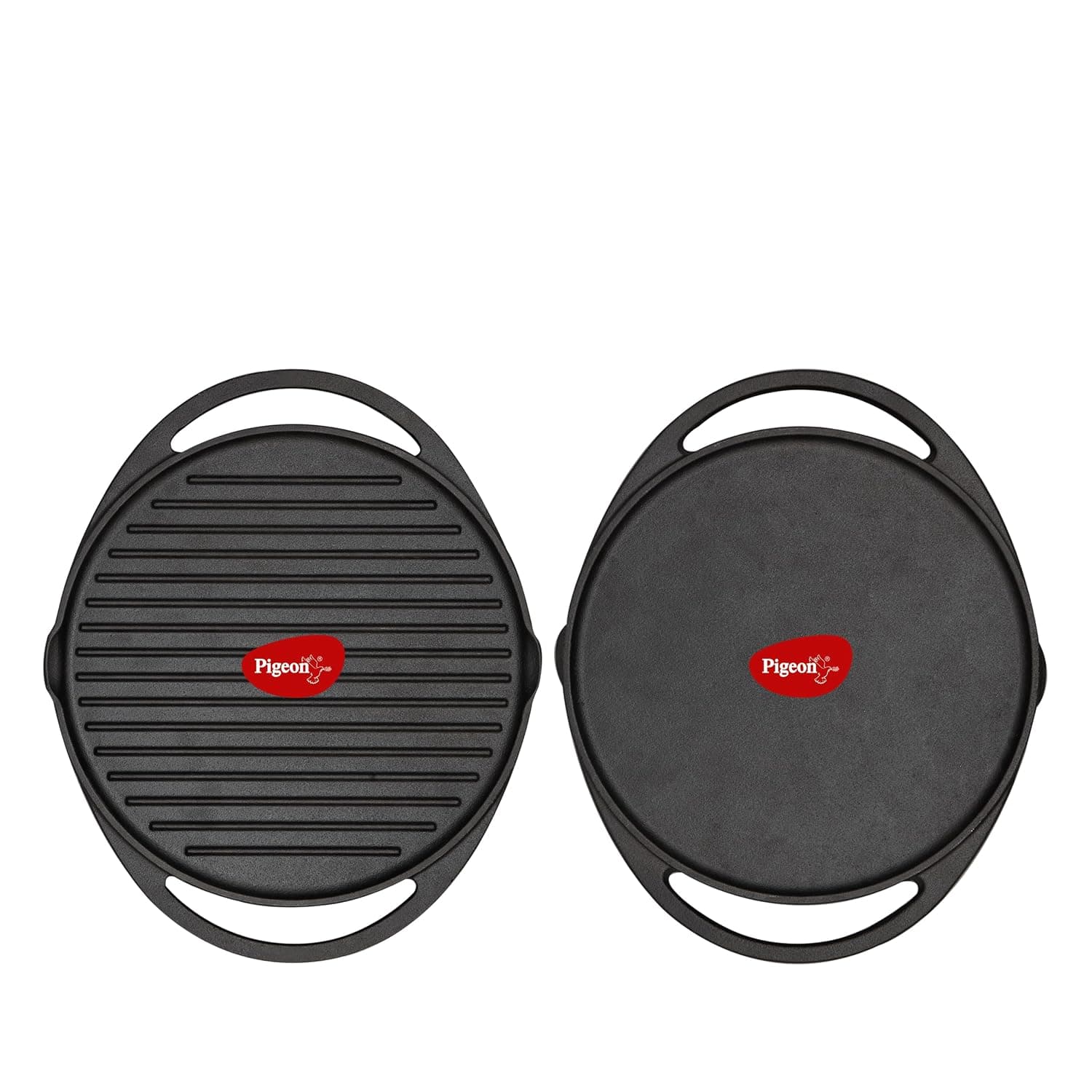 Pigeon Imperi 2-Side Cast Iron Dosa Tawa & Grill 31cm