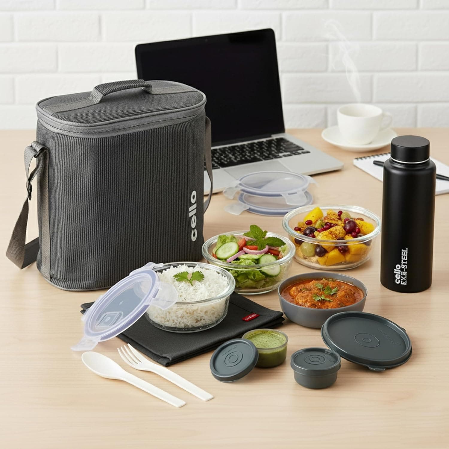 Cello MF Glassy Pro Max Lunch Box with Bag