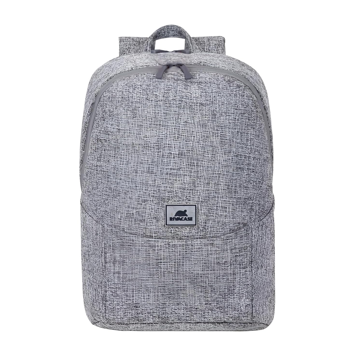 RivaCase Anvik Lightweight Urban Backpack 7962 Water Resistant Tweed Fabric Dual Zipper Backpack 2 Main Compartments Bottle Pocket Accessories Pockets Padded Shoulder Strap fits Laptops Upto 15.6"