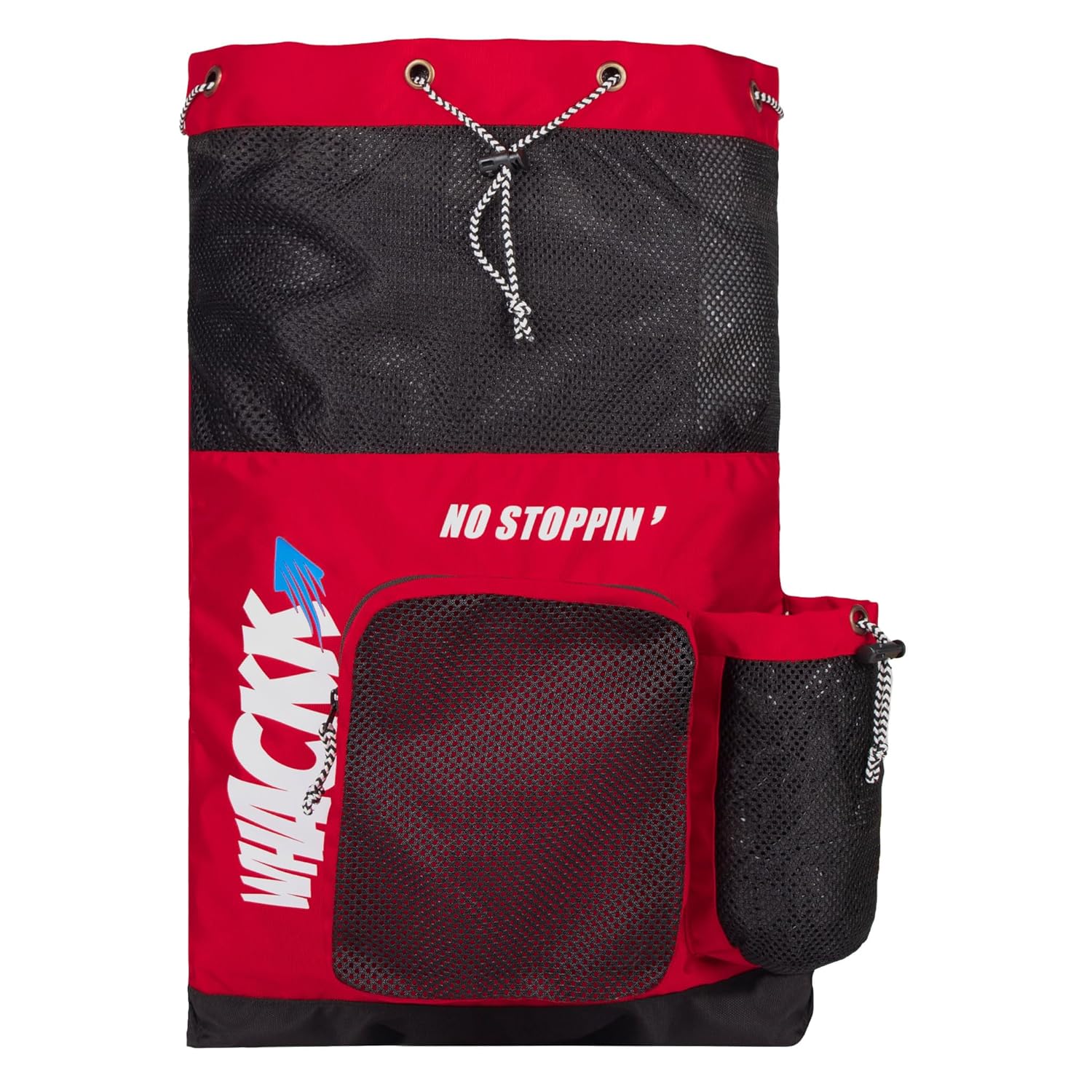 WHACKK Aqua Swimming Bag Red Black | Unisex Drawstring Swim Backpack with Wet Pocket & Dry Compartment | Beach, Gym & Pool Bag with Goggles Pocket