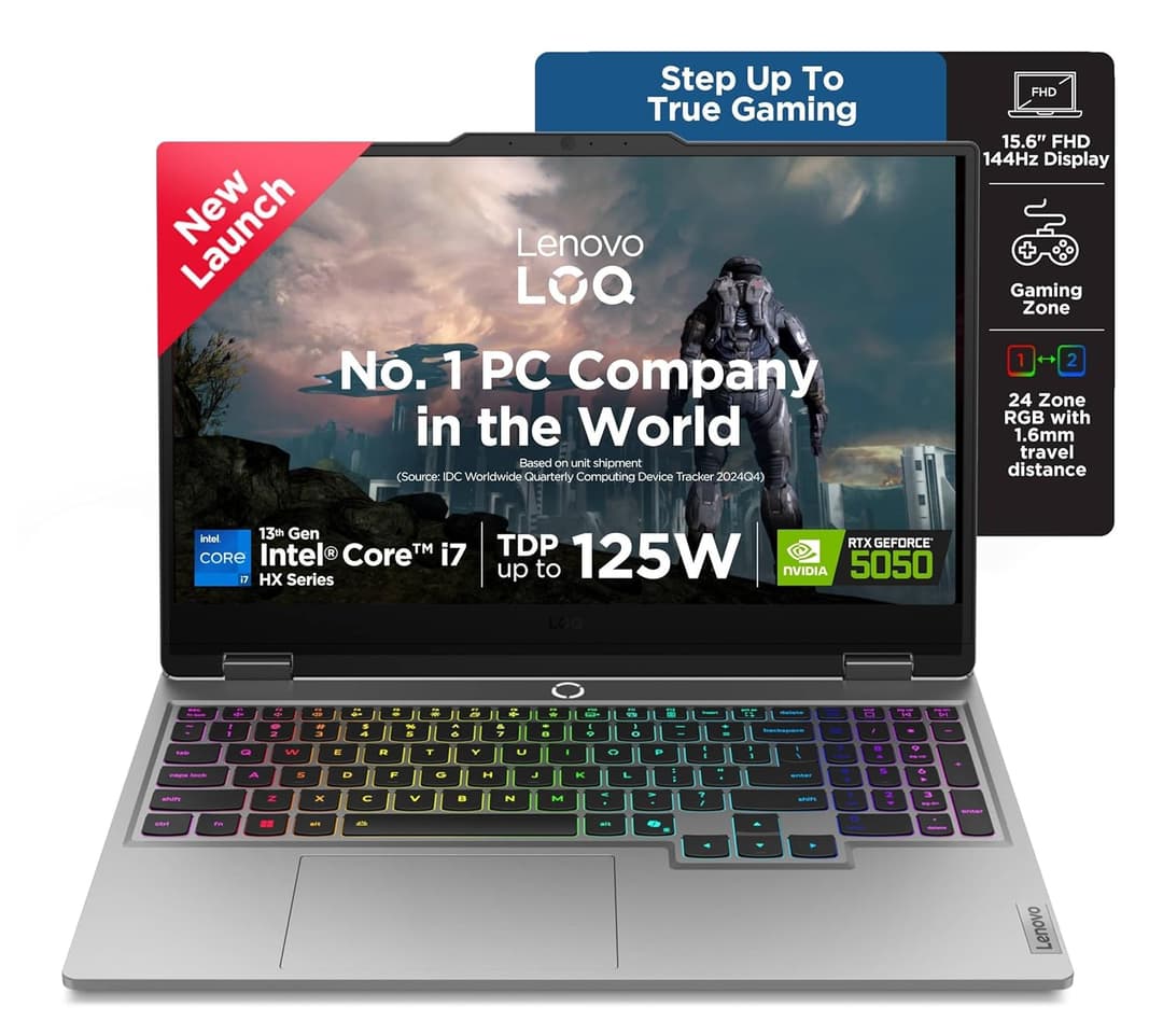Lenovo LOQ 15.6" Gaming Laptop (Intel i7-13645HX, RTX 5050, 16GB, 1TB SSD)