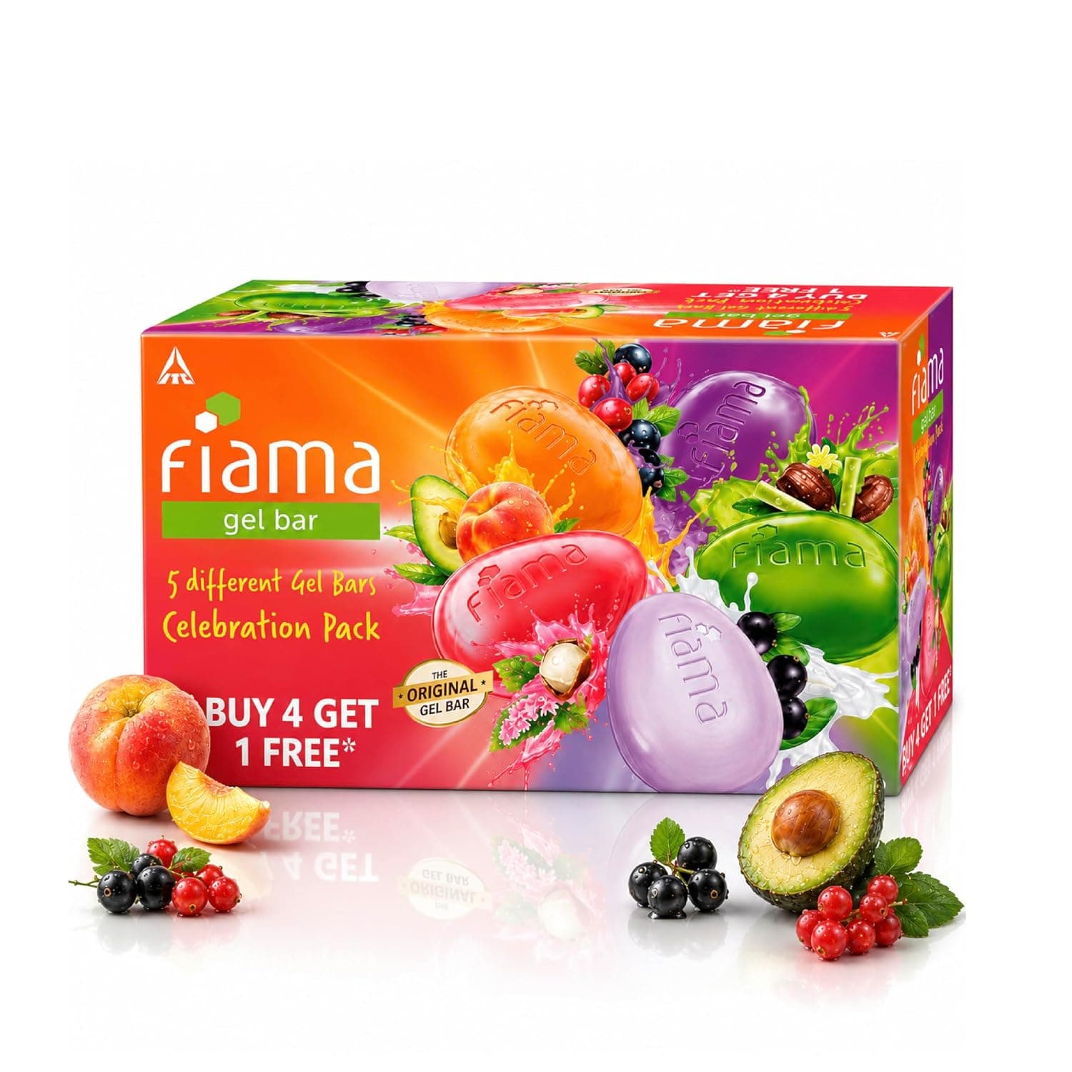 Fiama Gel Bar Celebration Pack (125g, Pack of 5)