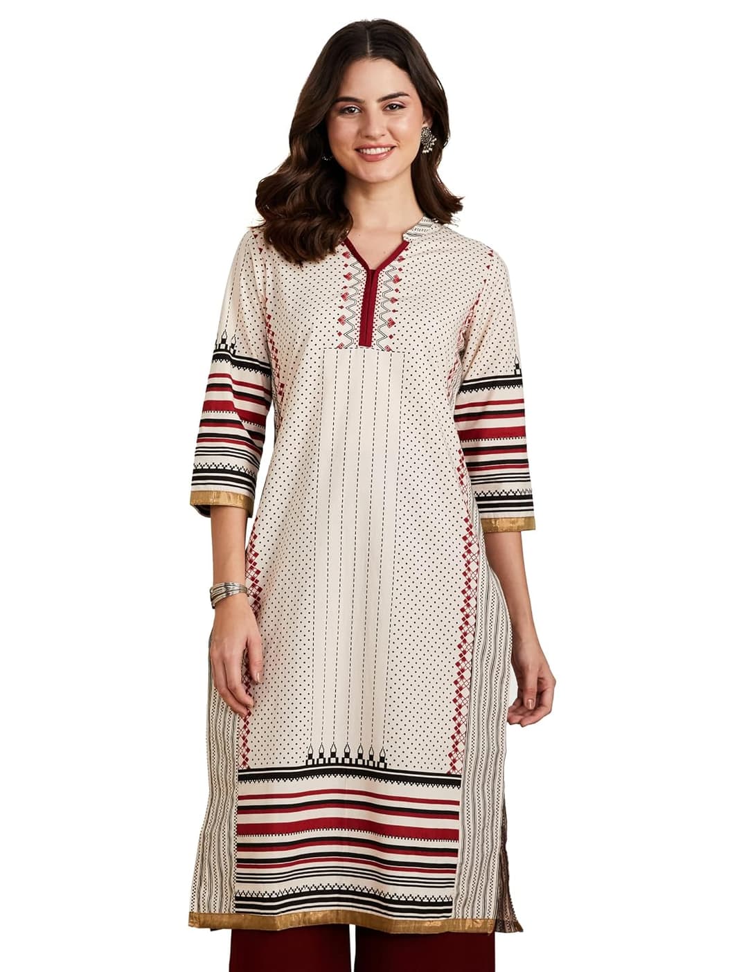 Amazon Brand - Myx Women's Printed Straight Tunic Shirt