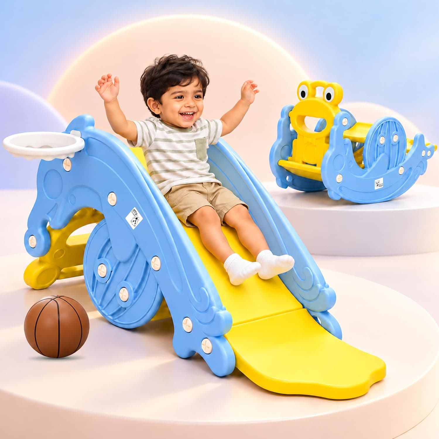 Lifelong 3-in-1 Slide, Rocker & Basketball Playset (LLCCRS01)
