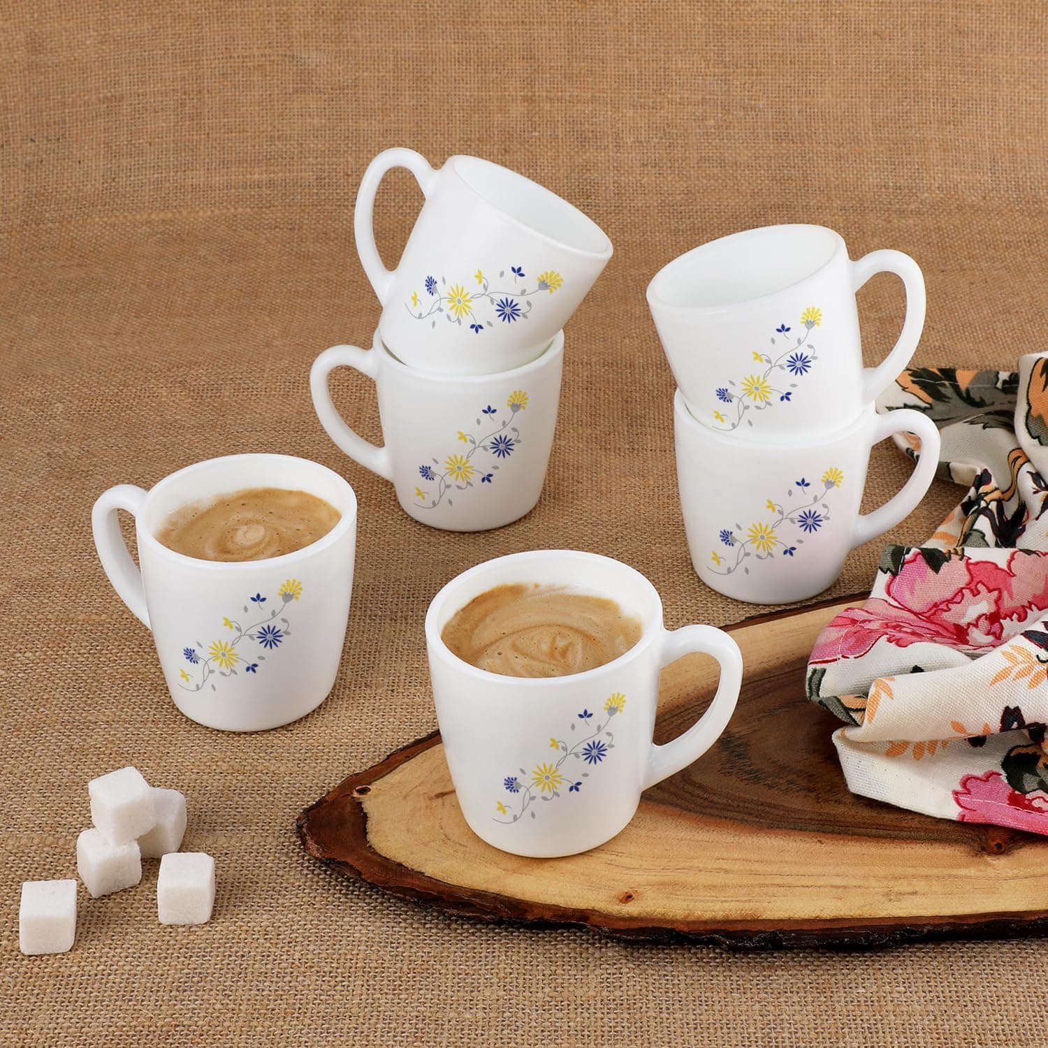 Cello Ricca Opalware Mug Set of 6 (100ml)