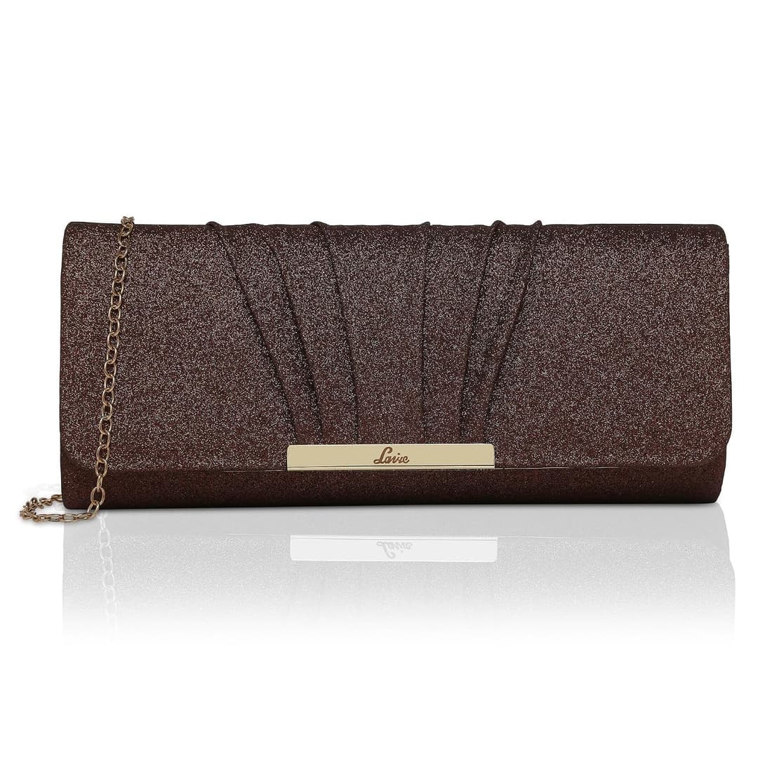 Lavie Framed Foldover Clutch with Chain Strap