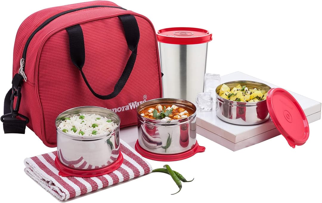 Signoraware Sling Stainless Steel Lunch Box Set of 4