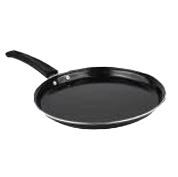 Cast Iron Fry Pan with Handle Non Stick Multi Purpose Tawa for Gas and Induction Kitchen Cooking Daily Use Black Free Size