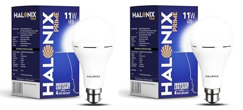 Halonix 11W B22D Emergency Inverter LED Bulb (Pack of 2)