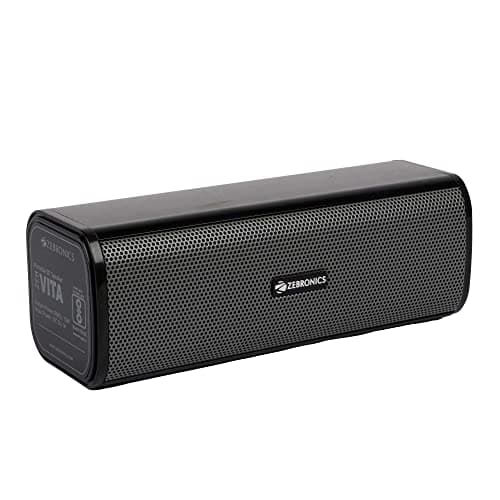 ZEBRONICS Zeb-VITA Wireless Bluetooth 10W Portable Bar Speaker with Supporting USB,Playback time 5 Hours SD Card, AUX, TWS & Call Function. (Grey)