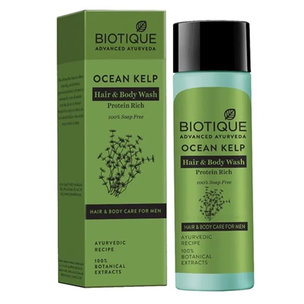 Biotique Ocean Kelp Anti Hairfall Shampoo | Intensive Hair Growth Therapy | Anti Hairfall Shampoo that Maintains Shine | 100% Botanical Extracts | Suitable for All Hair Types | 120ml
