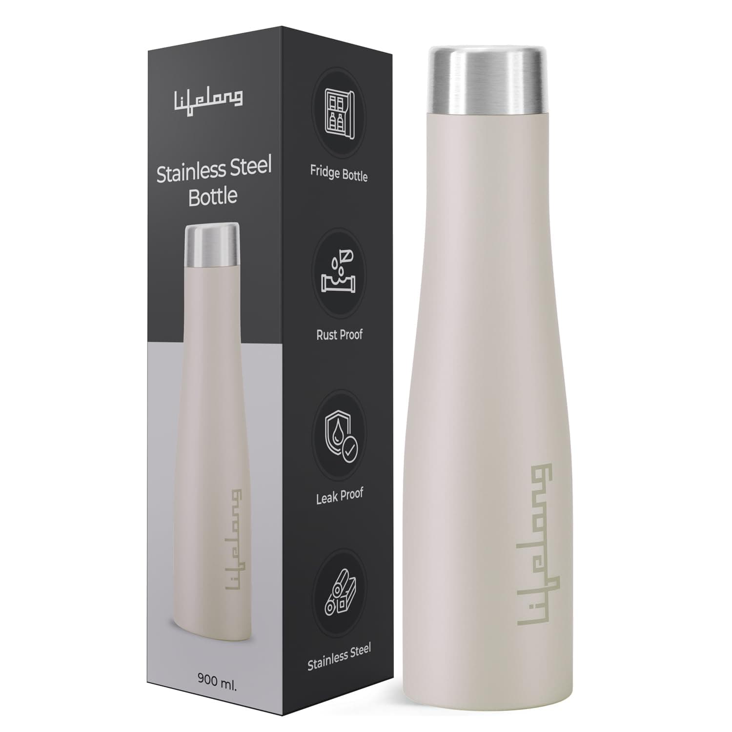 Lifelong Stainless Steel Water Bottle 900ml LLBT03AB