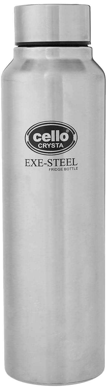 Cello Crysta Stainless Steel Water Bottle 1000ml Pack of 2