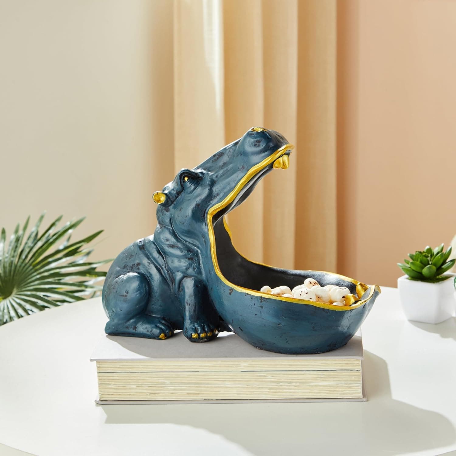 Amazon Basics Modish Hippo Storage Figurine