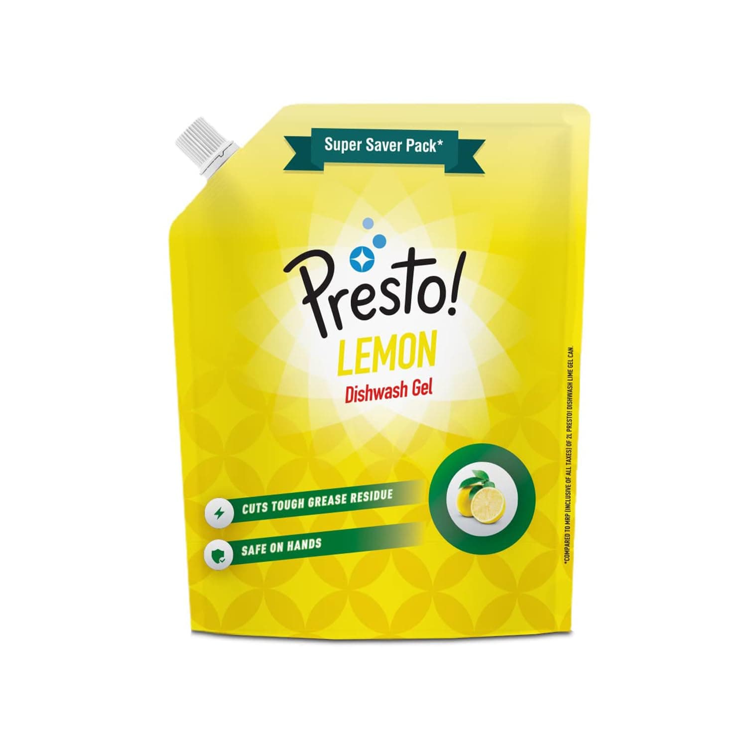 Presto! Dishwash Gel Refill Pouch Lemon 2L