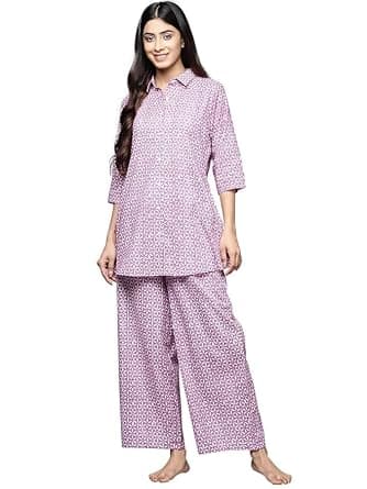 Libas Printed Cotton Night Suit Set