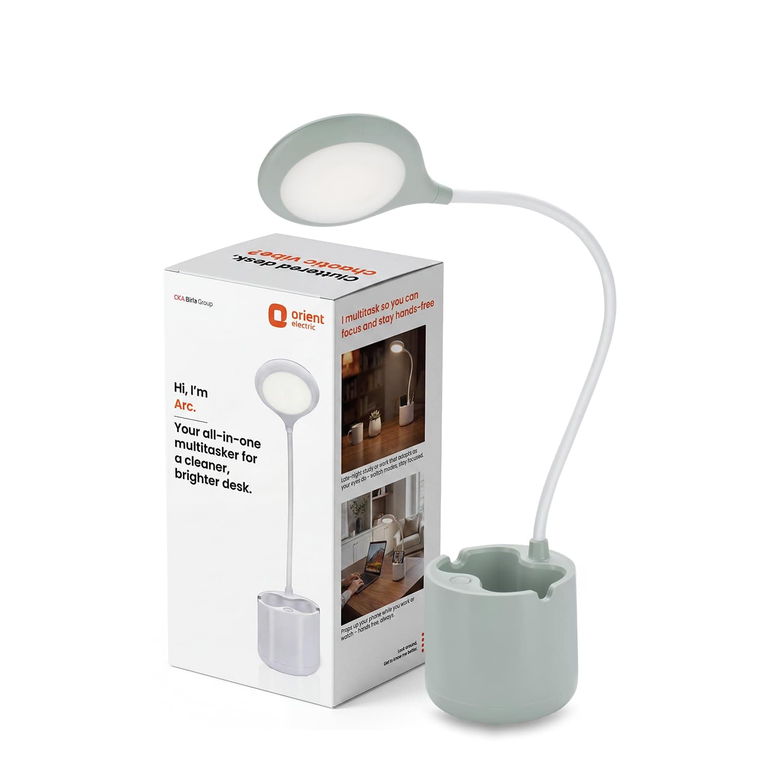 Orient Electric Arc 6W Rechargeable LED Desk Lamp