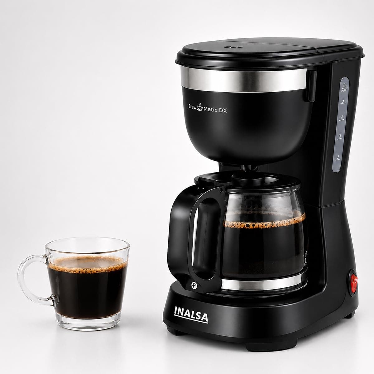 INALSA Brew Matic DX 650W 6 Cup Coffee Maker