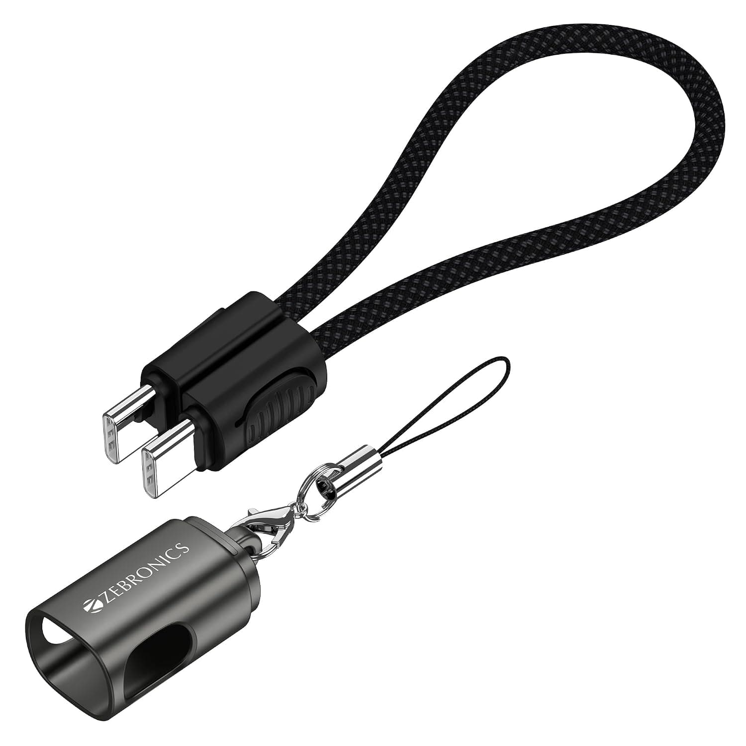 Zebronics Wattz 60CC4 60W Type-C to Type-C Braided Cable (20 cm)