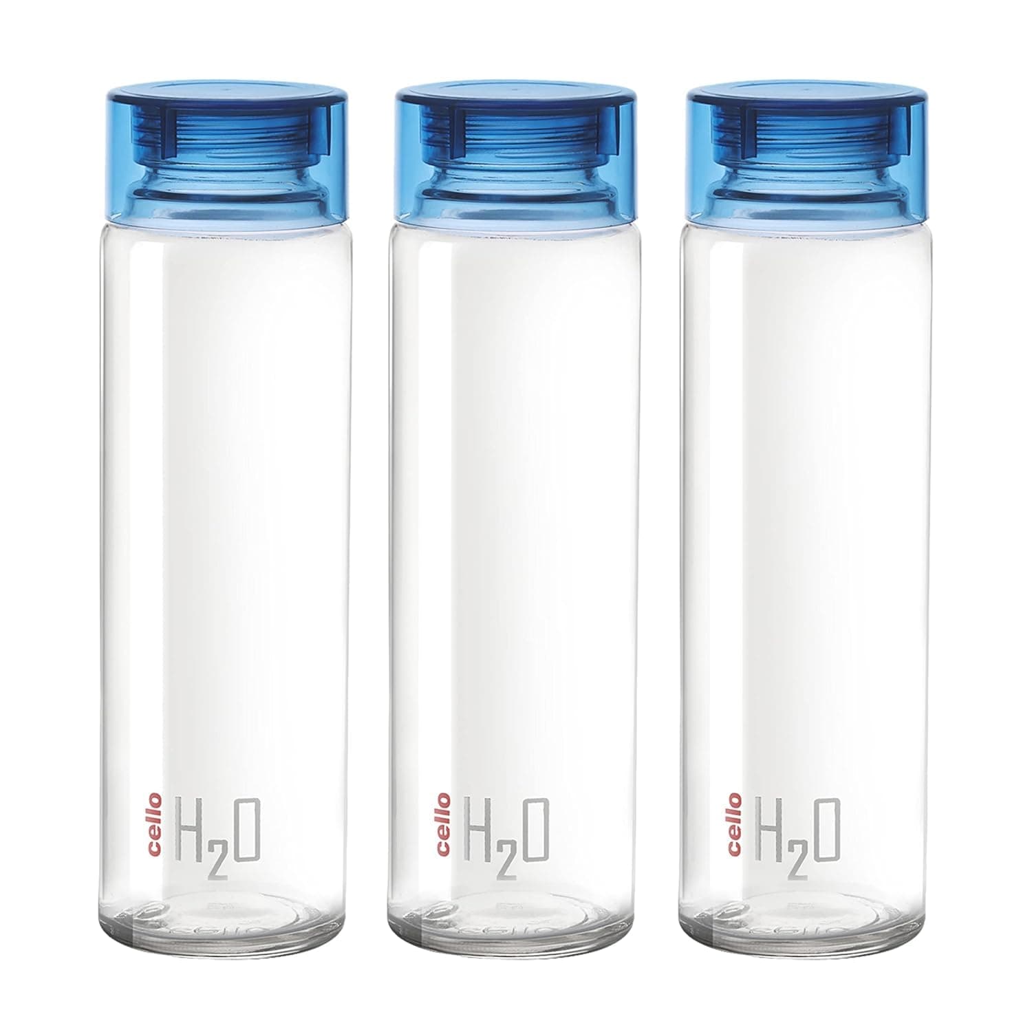 Cello H2O Toughened Glass Water Bottle 920ml Set of 3