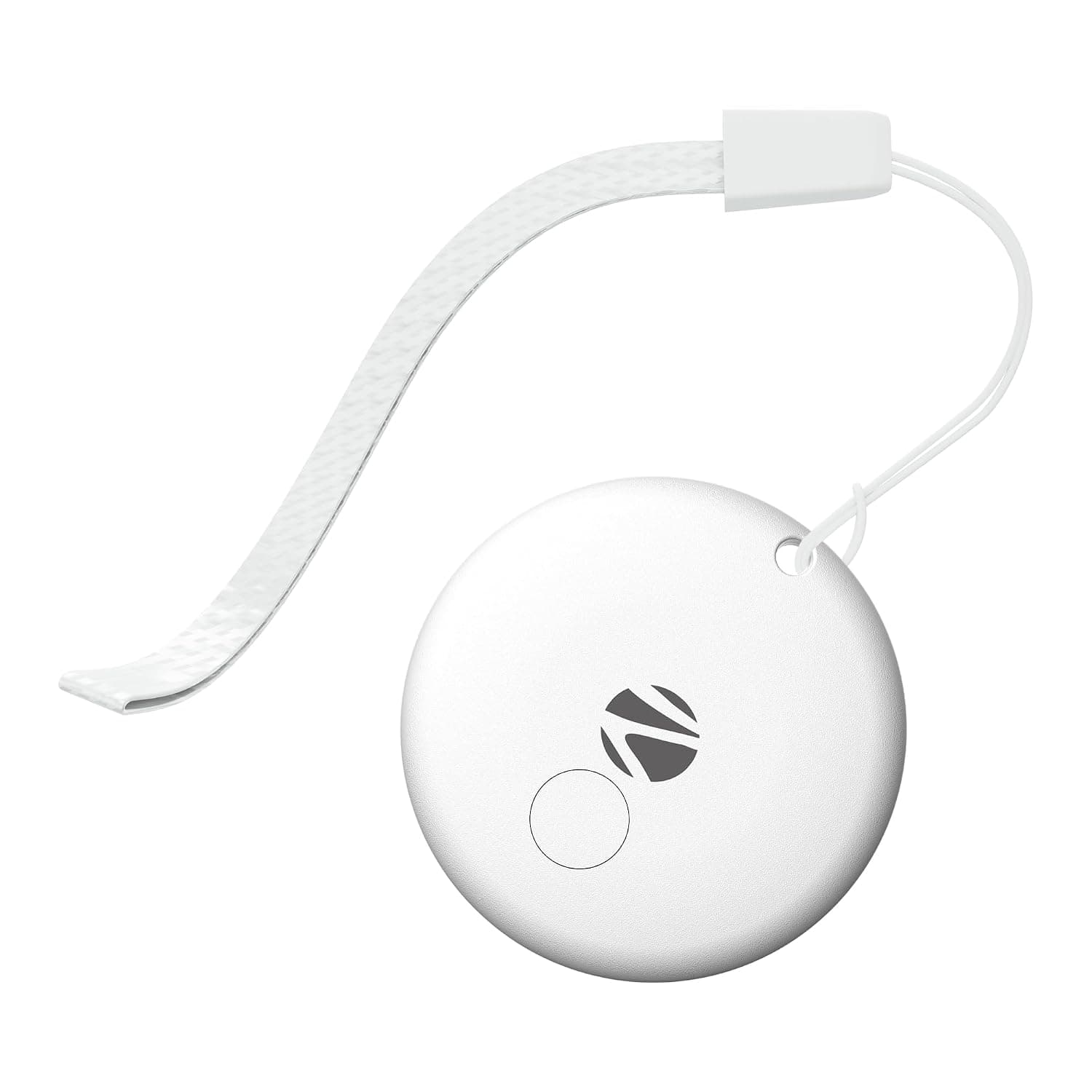 Zebronics Smart Finder Tag (Android Only), Google Find Hub Compatible, Ring to Find, Lost Mode & Real Time Item Tracking, Quick Setup, 1 Year Battery Backup, Lanyard Included (Loshall Tag, White)