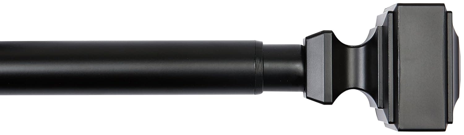 Amazon Basics Metal 1-Inch Curtain Rod with Square Ends (36" to 72")