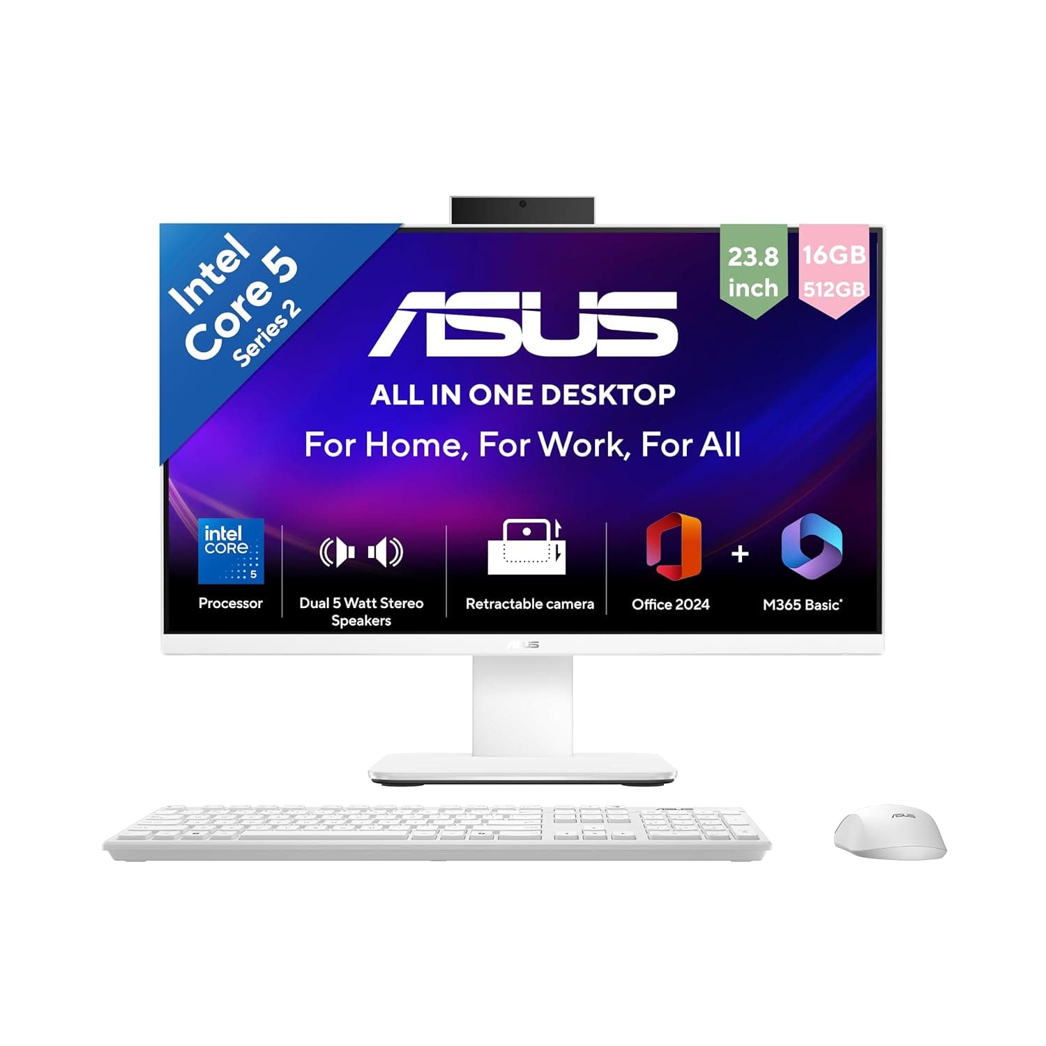 ASUS V440 23.8-inch Core 5 210H AIO PC (16GB, 512GB SSD)