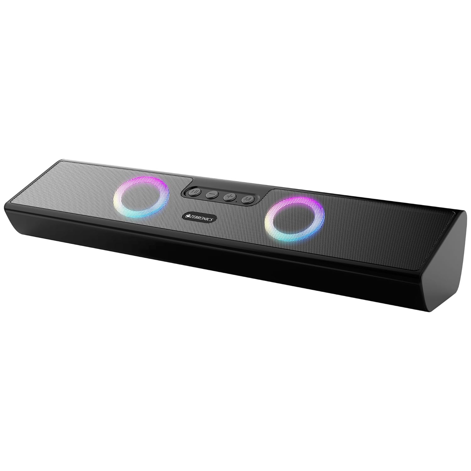 ZEBRONICS Astra 35, Portable Bluetooth Speaker, 16 Watts, Upto 8h Backup, Dual Drivers + Dual Passive Radiators, Call Function, Bluetooth v5.3 | USB | mSD | AUX, TWS, RGB LED