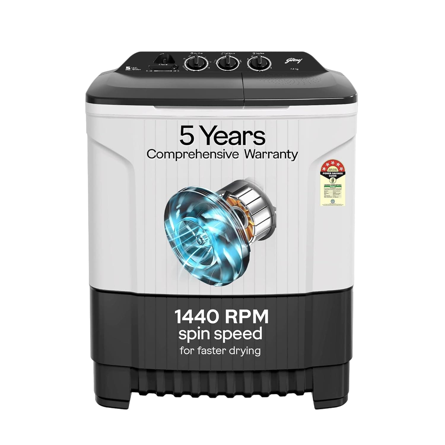 Godrej 7 Kg 5 Star Semi Automatic Washing Machine