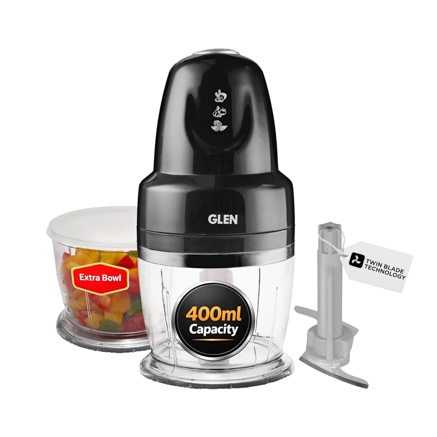 Glen 250W 400ml Electric Chopper SA4043PLUSBLK