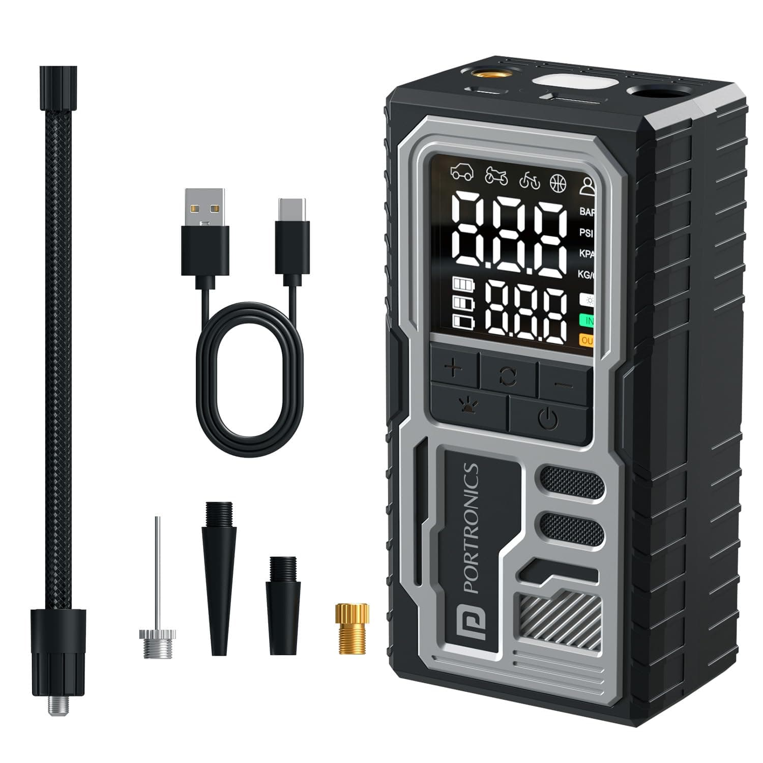 Portronics Vayu 10 Rechargeable Tyre Inflator