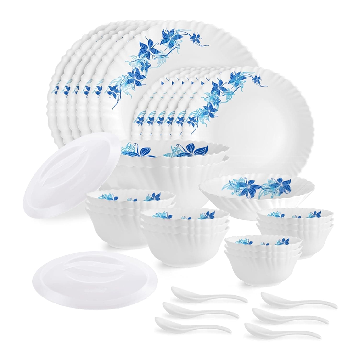 Cello Dazzle Series Opalware Dinner Set (35 Pieces)