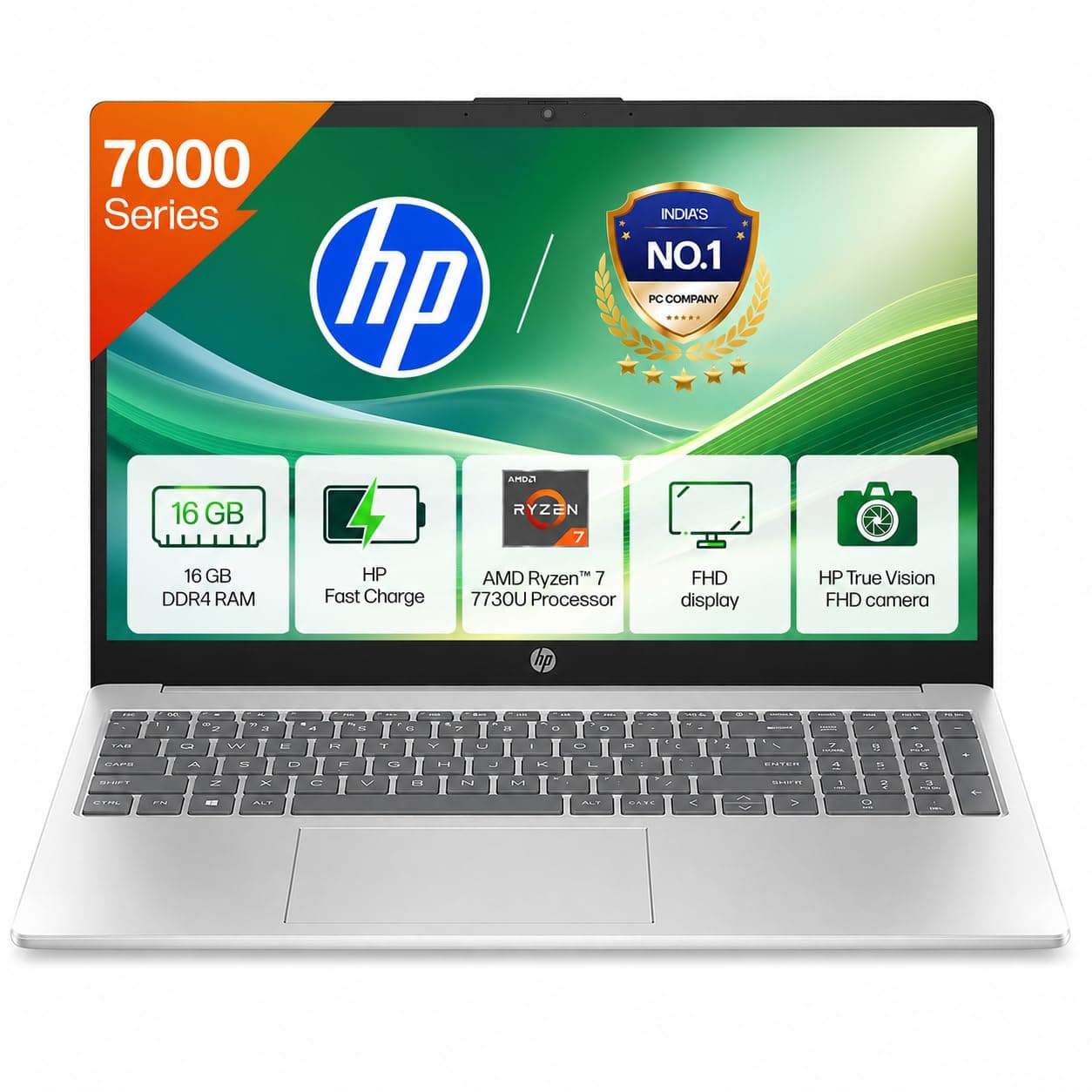 HP 15 AMD Ryzen 7 7730U 15.6-inch Laptop (16GB, 512GB SSD)