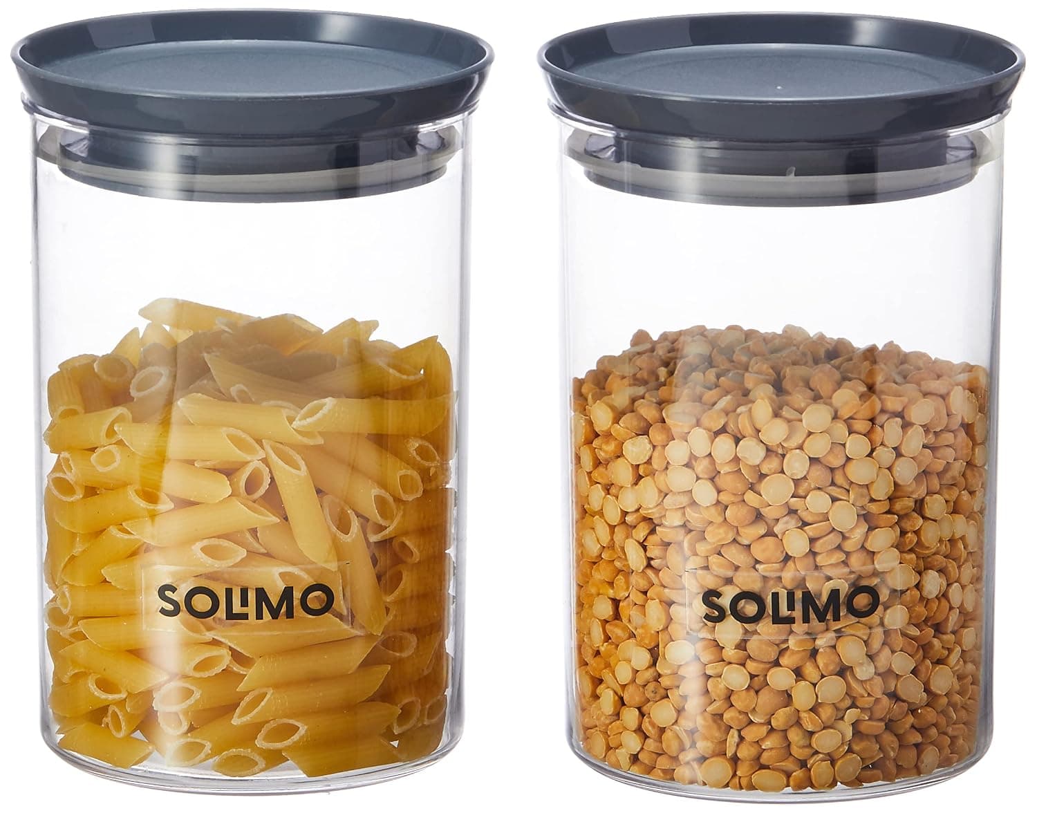 Solimo Plastic Storage Container Set 900 ml Set of 2