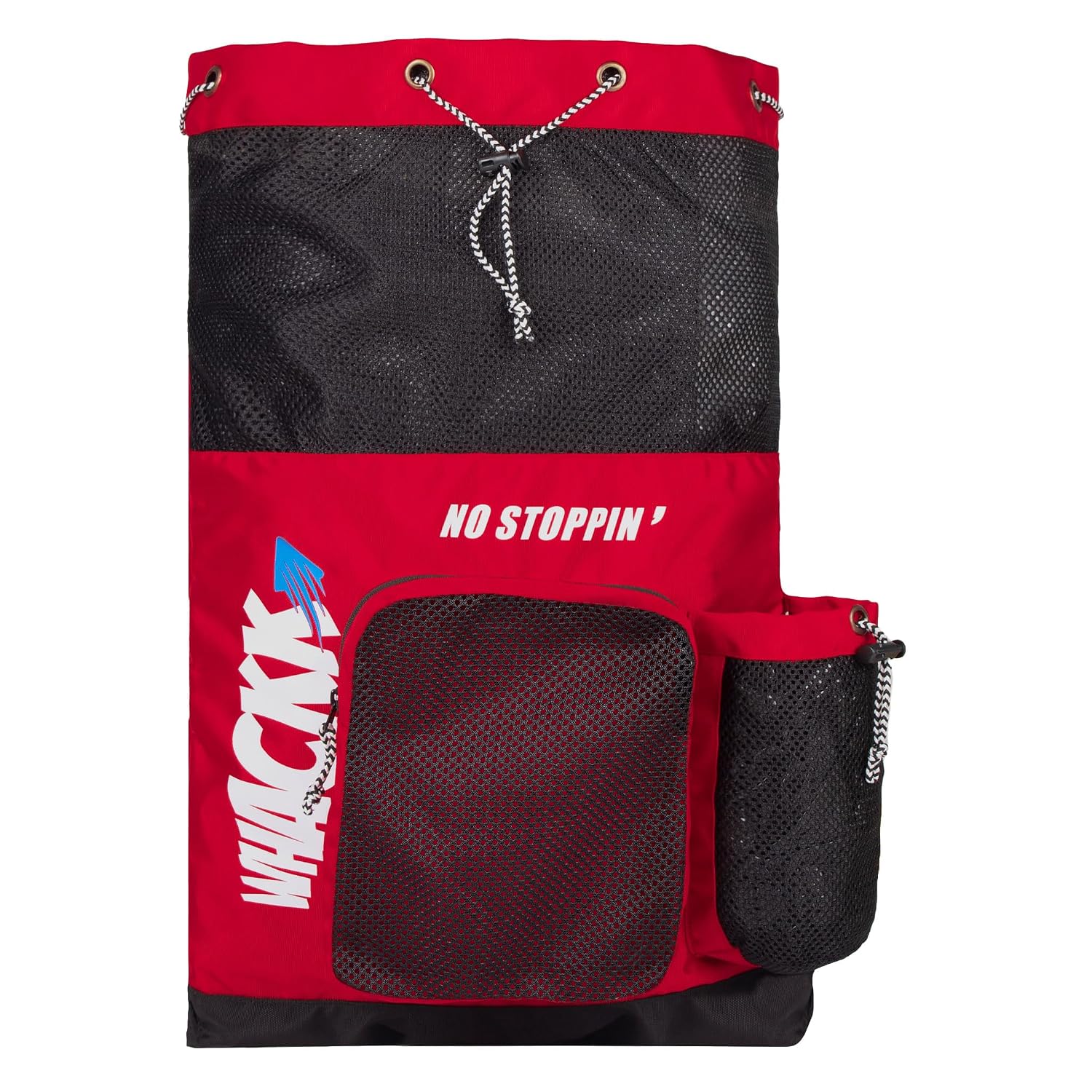 WHACKK Aqua Swimming Bag Red Black | Unisex Drawstring Swim Backpack with Wet Pocket & Dry Compartment | Beach, Gym & Pool Bag with Goggles Pocket